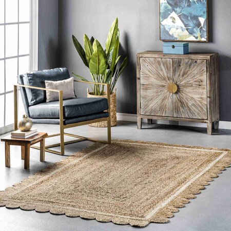 Nuloom Tera Petals Braided Jute Area Rug 6ft x 9ft SVNR01B-609